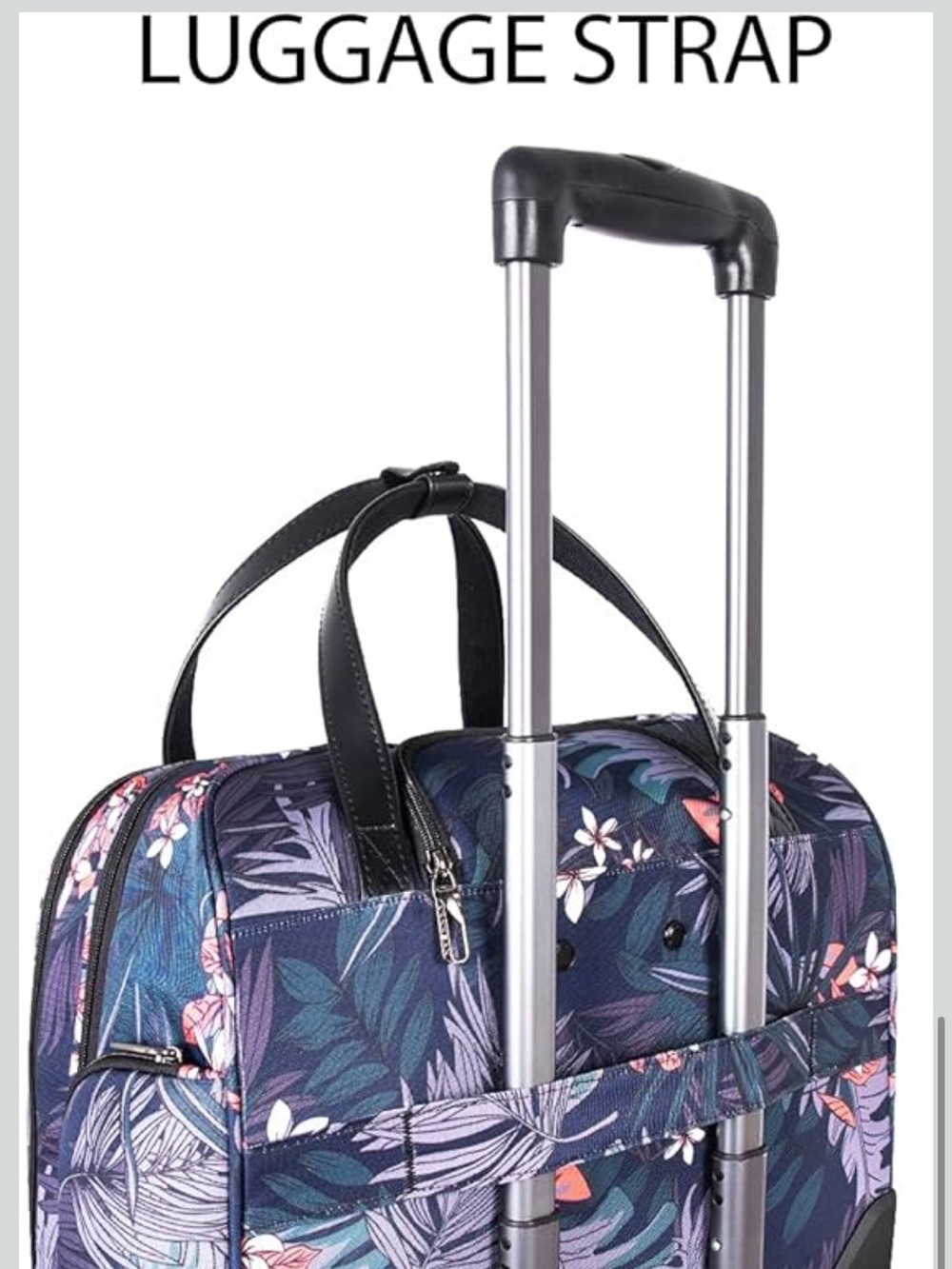 VANKEAN Rolling Laptop Case Premium Rolling Travel Luggage Bag Floral RFID - Picture 4 of 14